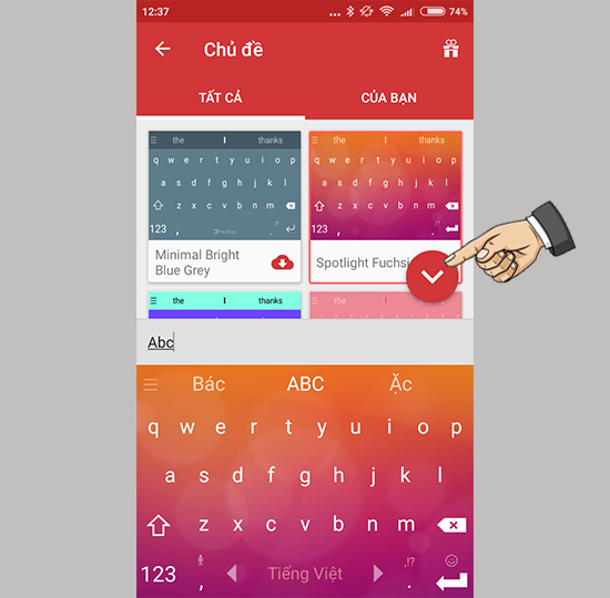 Tải và cài đặt chủ đề mới